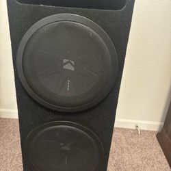 Massive Sub Box With Handles-12 Inch Kicker Comp Rt Pancake Series 48Cwrt122-Very Heavy Box-34x17x14