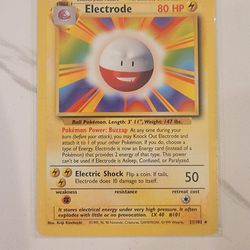 Pokémon TCG Card - Electrode - 21/102 - Rare Unlimited - Base Set [LP]