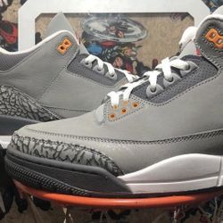 Jordan 3 Cool Grey DS Og All Sz 12