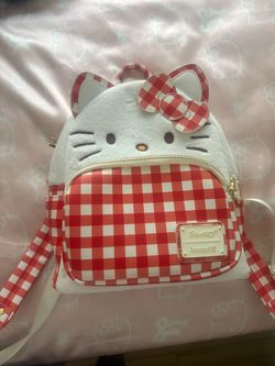 loungefly plaid hello kitty backpack