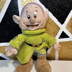 Disney Store 11" Dopey plush Snow White And The Seven Dwarfs authentic patch