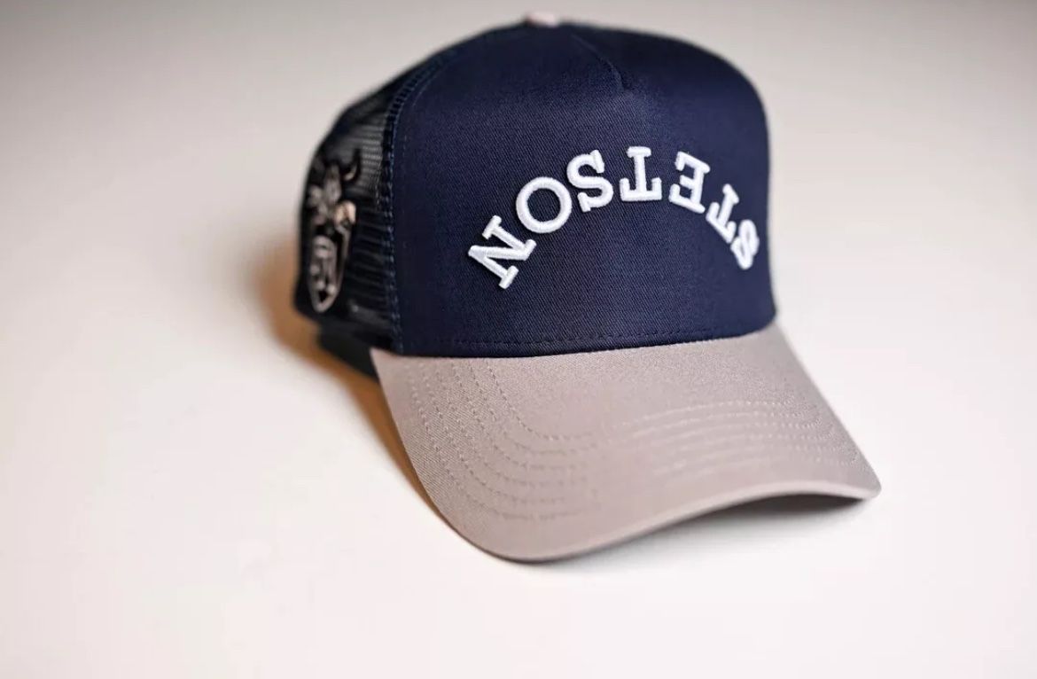 POST MALONE X STETSON X TRUE BRVND - GRAY / NAVY TRUCKER, Sold Out!!