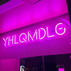 Bad Bunny-YHLQMDLG Pink Led Sign