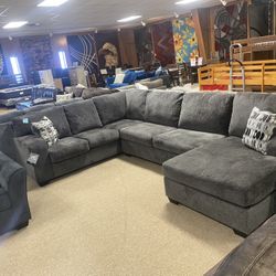 $40 Down! Ashley Ballinasloe Smoke Sectional! Same Day Delivery! 