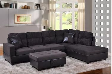 Sectional and ottoman