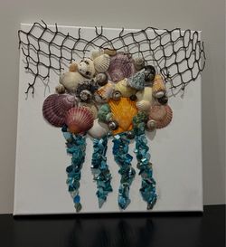 Jellyfish shell art