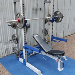 Pro HR600 Fitness Gear Squat rack / gym / gymnasio / Olympic Weight Plates / pesas / bench press / Power Rack / Fitness