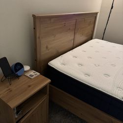 IKEA - Bed frame and nightstand 