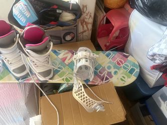 Snow board and snow boots
