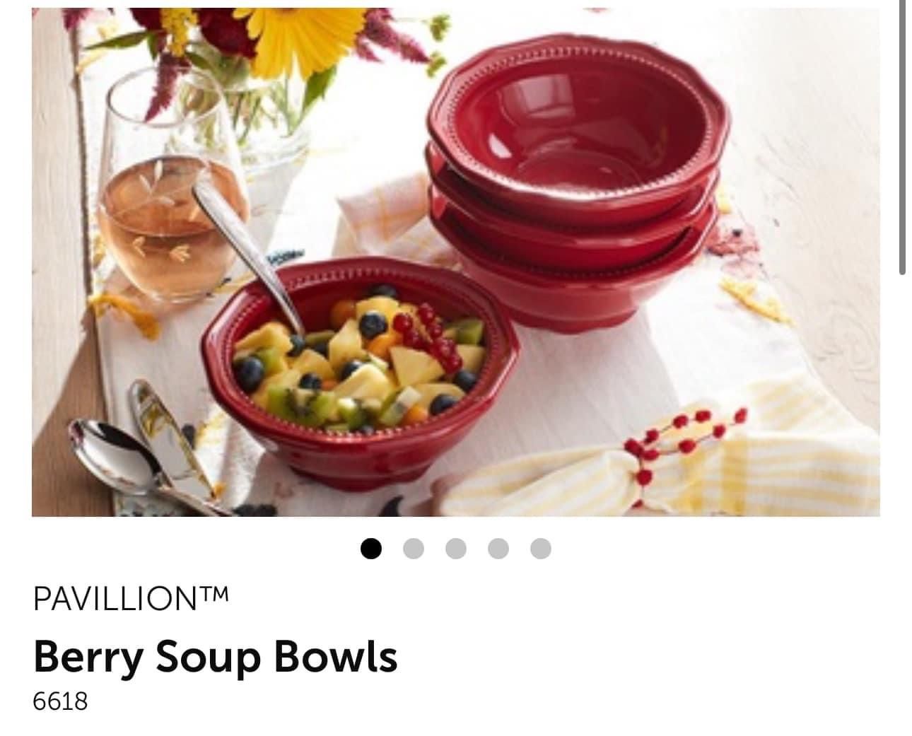 Pavilion Berry Soup Bowls/ Platos De Sopa