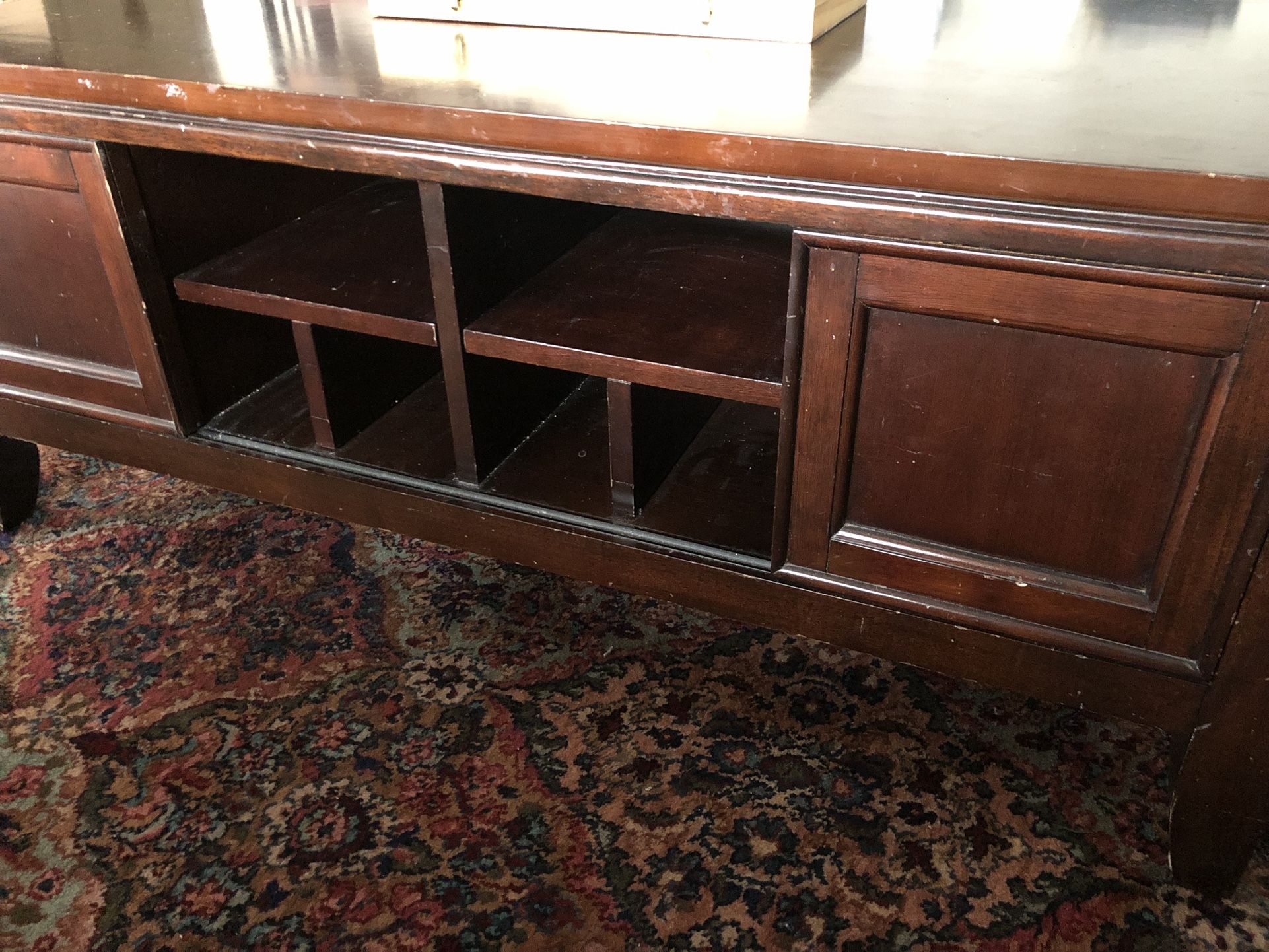 Storage Coffee Table With Sliding Doors