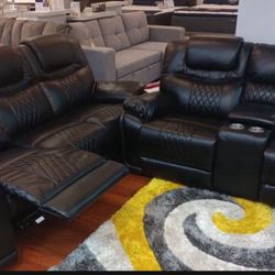 COMFY NEW RECLINING SOFA AND LOVESEAT SET ON SALE ONLY $1199. IN STOCK SAME DAY DELIVERY 🚚 EASY FINANCING 