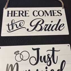 Here Comes The Bride Signs