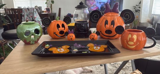 Disney Mickey and Mimi ceramic Halloween bundle