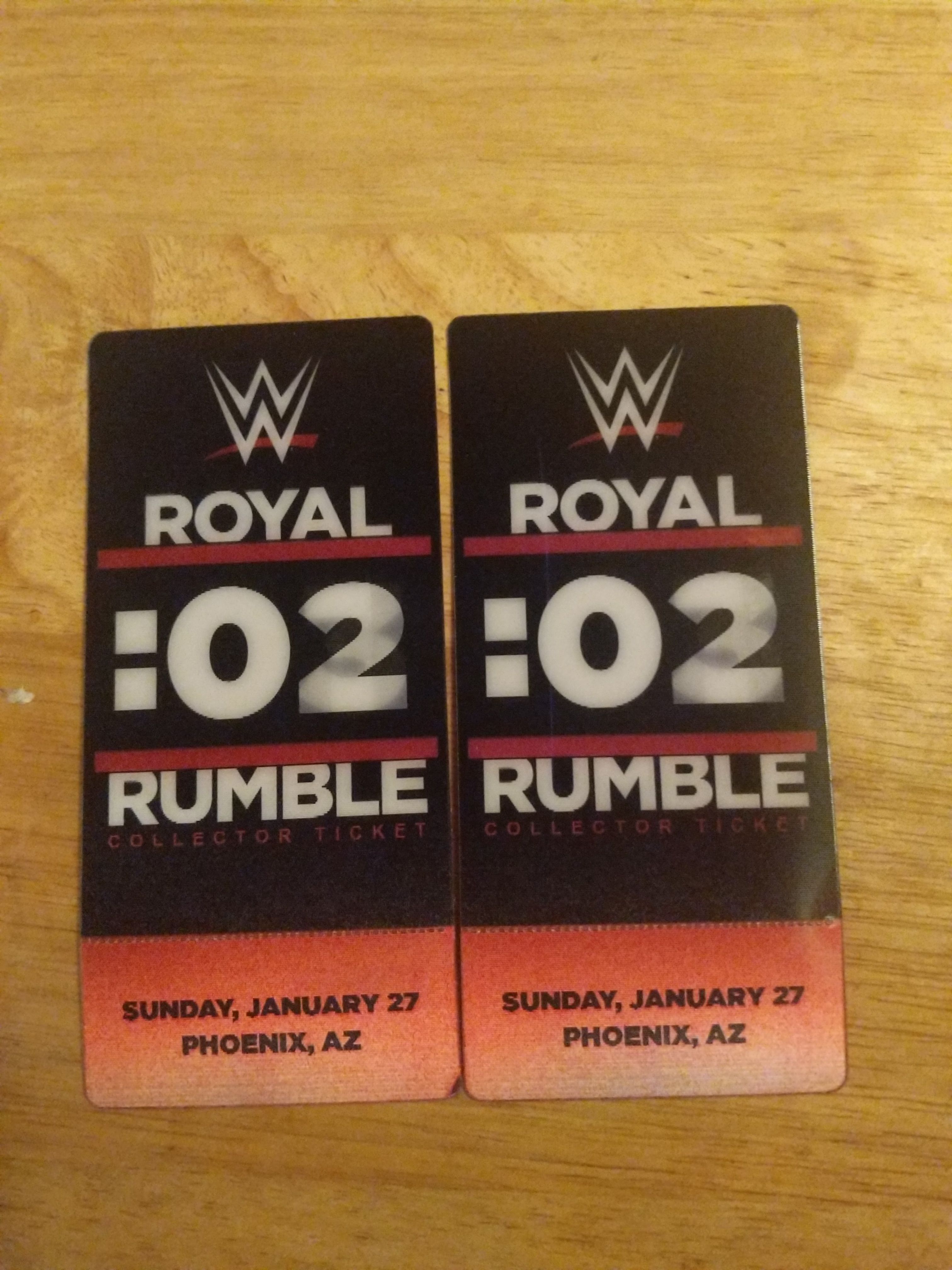 WWE Royal Rumble - 3d Collectors edition tickets