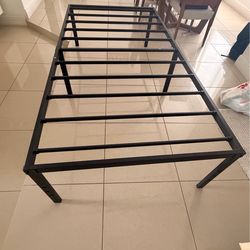 Twin metal frame bed