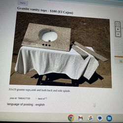 GRANITE VANITY TOPS