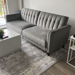Gray Suede Couch