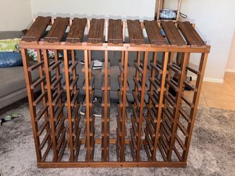 Solid Wood 72-Bottle Wine Rack 9x8