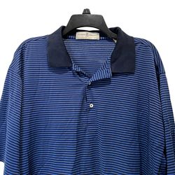 Fairway & Greene Tech Performance Blue Sort Sleeve Polo Shirt Men’s XL