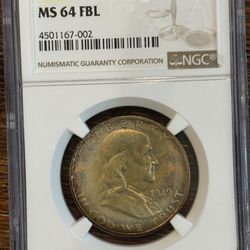 1949-D Franklin Half Dollar – NGC MS64 FBL