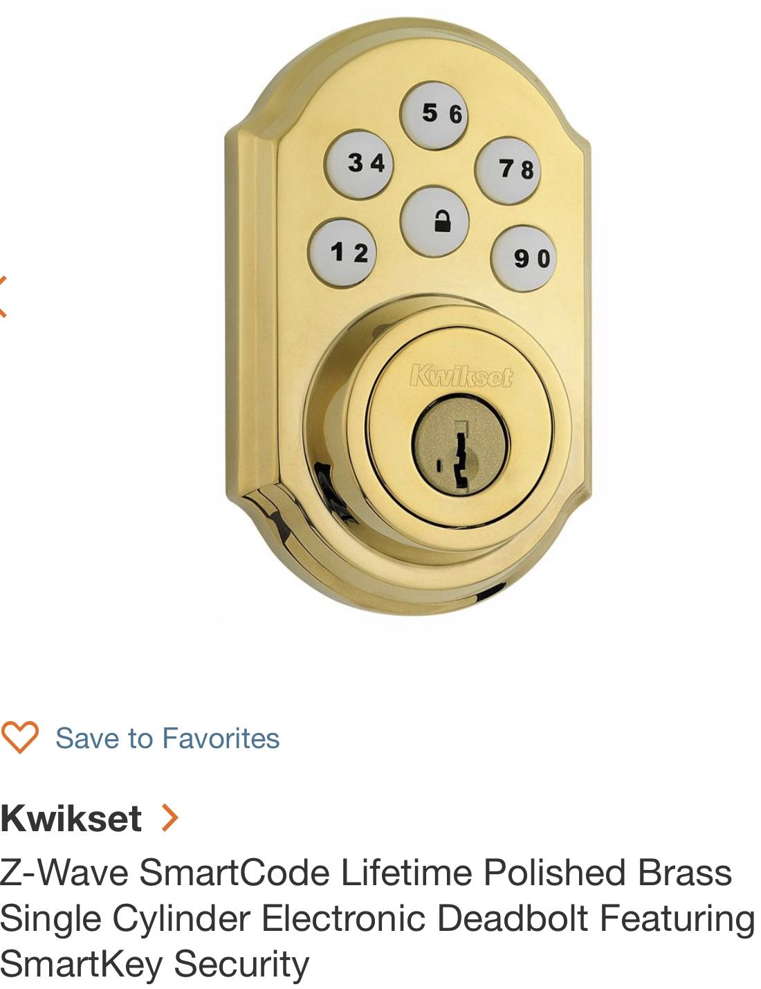 Kwikset Z wave keyless door locks