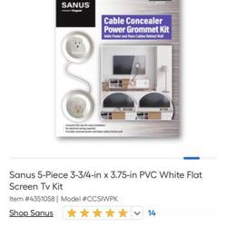 Sanus Cable Concealer Power Grommet Kit For Flat Screen Tv