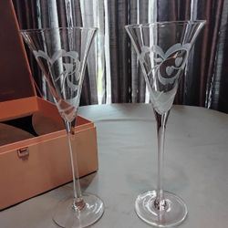 Waterford Crystal Toasting Flutes"Yours Truly Collection"