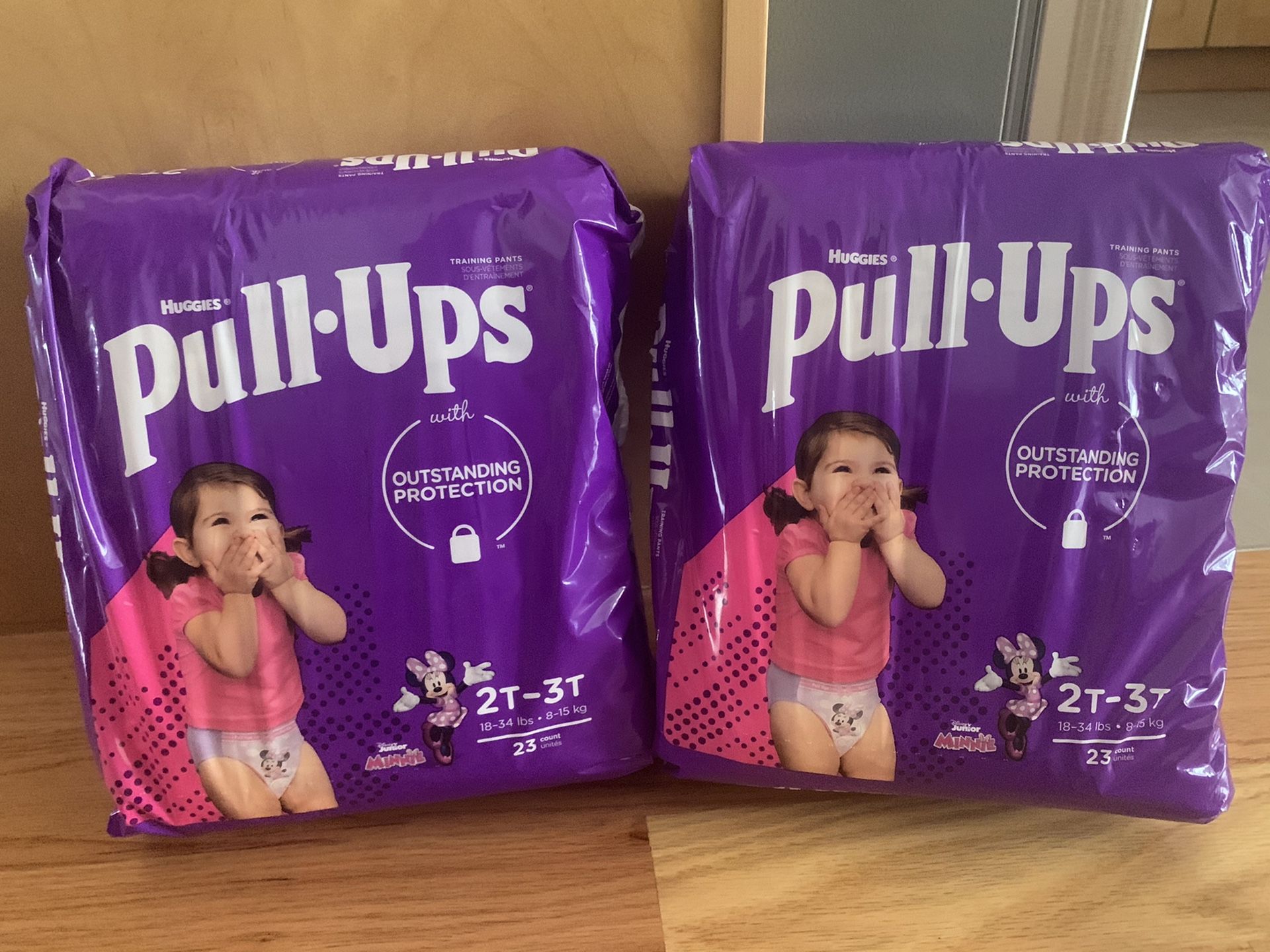 New 2x Huggies Pull-Ups 2T-3T Disposable Diapers Training Pants Baby Babies Girls Girl Toddlers