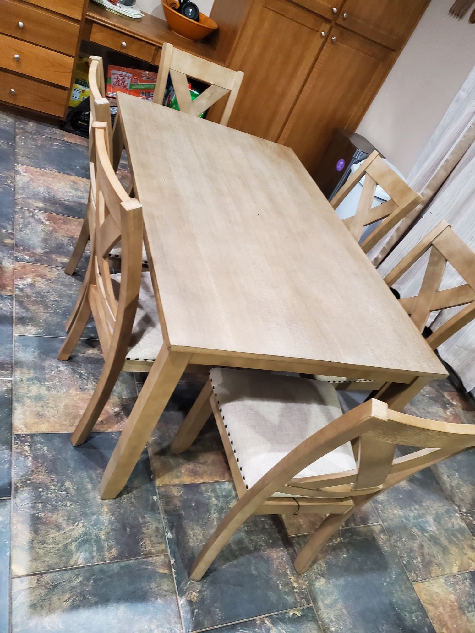 Table Dining Set 6 Chairs “new” Ready For Thanksgiving!!!