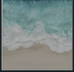 'Sea Foam on Sandy Beach', Canvas Art