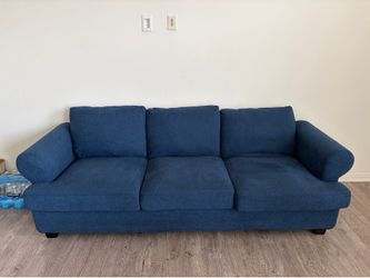Pristine Navy Blue 3-Seater Sofa | Only 1 Year Old