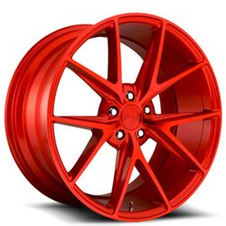 20" STAGGERED NICHE M186 MISANO GLOSS RED RIMS
