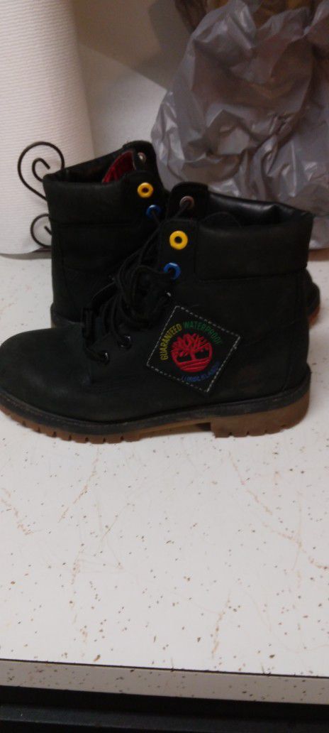 Black Kids Timberland Boots Size 4