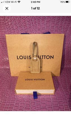 Authentic Louis Vuitton Name Leather Tag - Vintage SMALL 1 Pc .