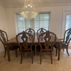 Dining Table Set Of 6 Chairs And One Table 