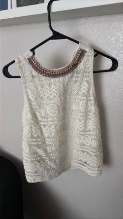 Embellished Lace Tank