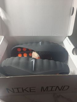 Nike Mind Body Slides Gray Orange size 12
