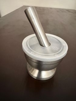 Stainless steel mortar and  pestle set