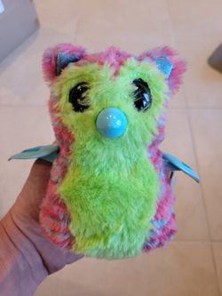 Hatchimals 5” Interactive Toy Owl Hatched Pink Purple Blue Nose wing