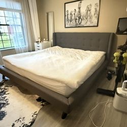 🛏 King Bed Frame with Mattress – $300 (Pick-up only)