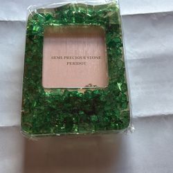 Green Crush Stone Peridot Picture Frame