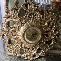 Syroco gold ornate wall clock 