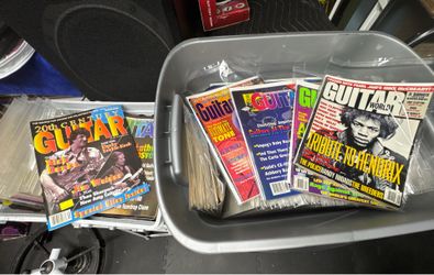 Vintage Guitar Player, Guitar World , 20th century Guitar magazines  1980s and 90s- approx 155 total - BUNDLE
