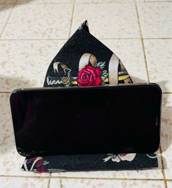 Skull Phone Stand Phone Pillow  Handmade New One of a Kind