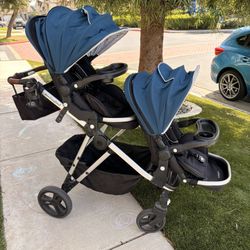 Mockingbird Single-to-Double Stroller + 2nd Seat Kit + Accessories
