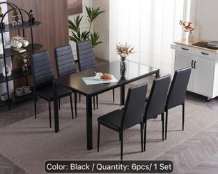 Set of 4 Dining Chairs, Premium Faux Leather Chairs Perfect for Compact Kitchens And Dining Areas, Easy to Maintain, Home Furnishings