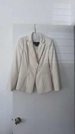 Cream Single-Button Women's Blazer