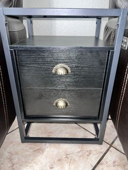 2 Vecelo Nightstand Industrial Style End Side Tables