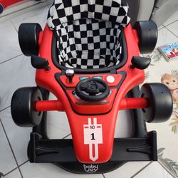 Costway 4-in-1 Baby Walker Foldable Activity Push Walker Adjustable Height Red